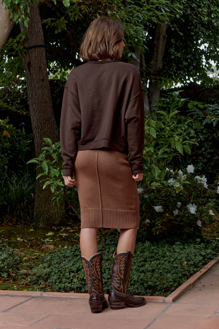 NSF Kenya Boxy Loop Terry Sweatshirt - Coffee