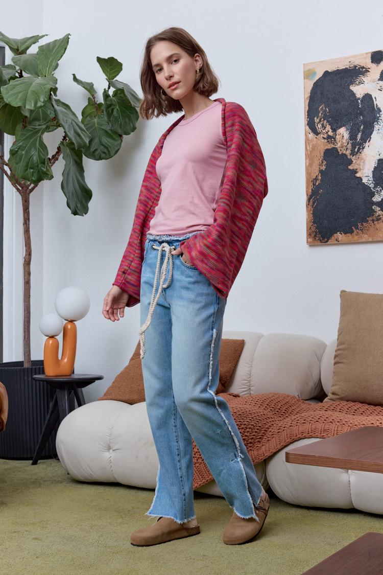 NSF Penny Relaxed Tie Waist Jean - Baja Wash