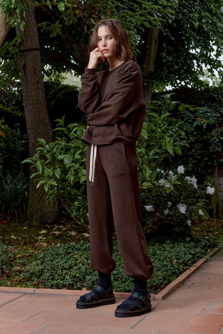 NSF Shane Billow Loop Terry Sweatpant - Coffee