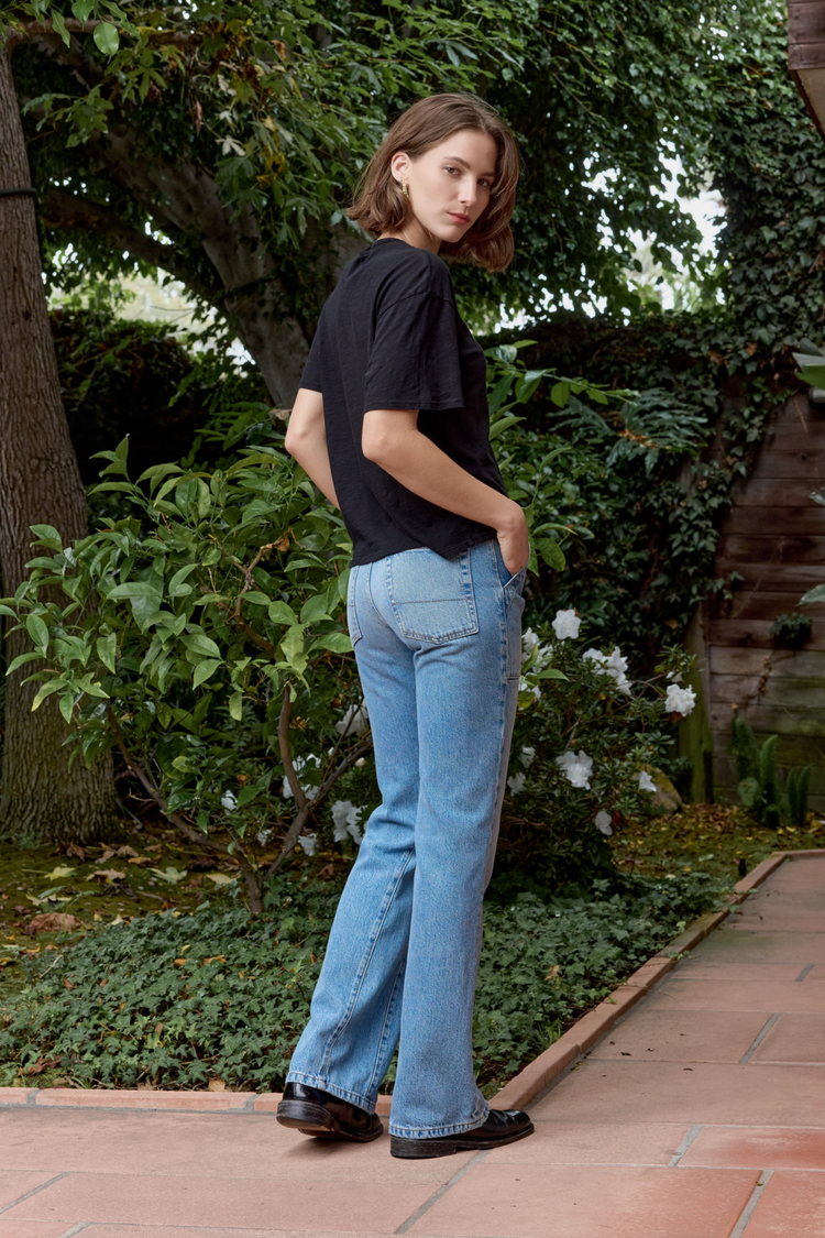 NSF Harper Boxy Slub Jersey Tee / Black