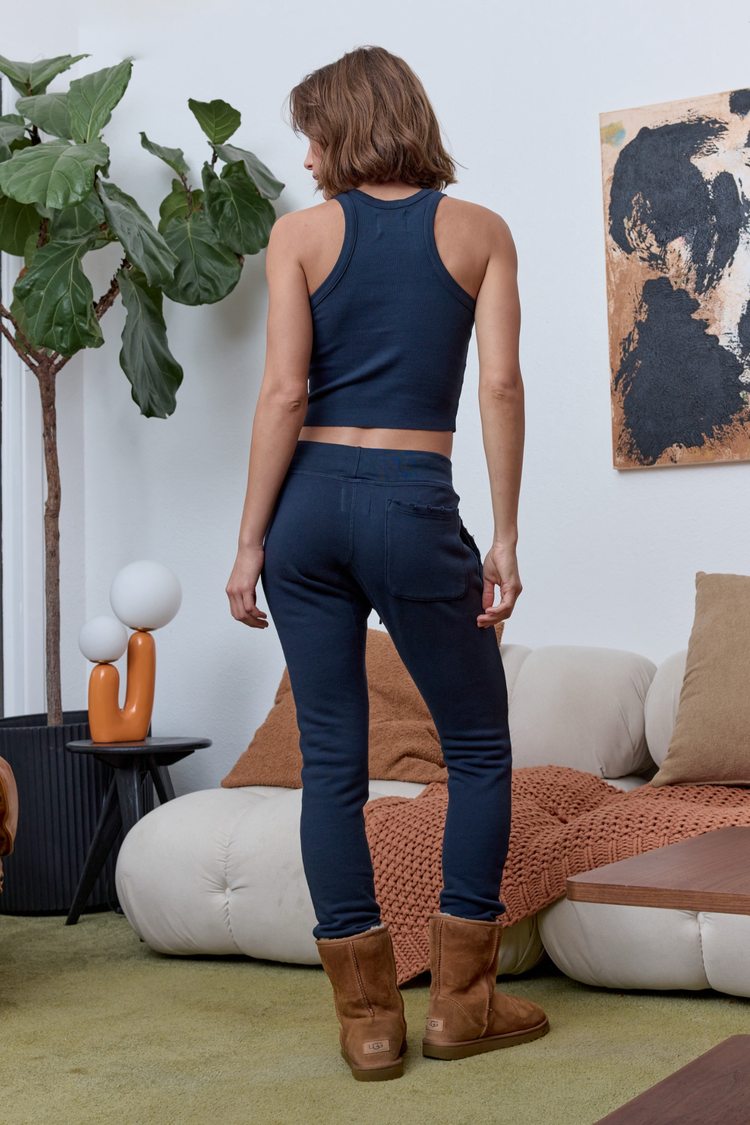 NSF Amaya Fitted Crop Rib Tank - Eclipse