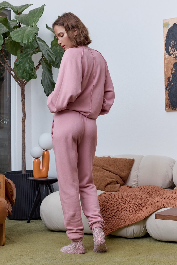 NSF Vierra Oversized Cloud Fleece Sweatshirt - Mallow