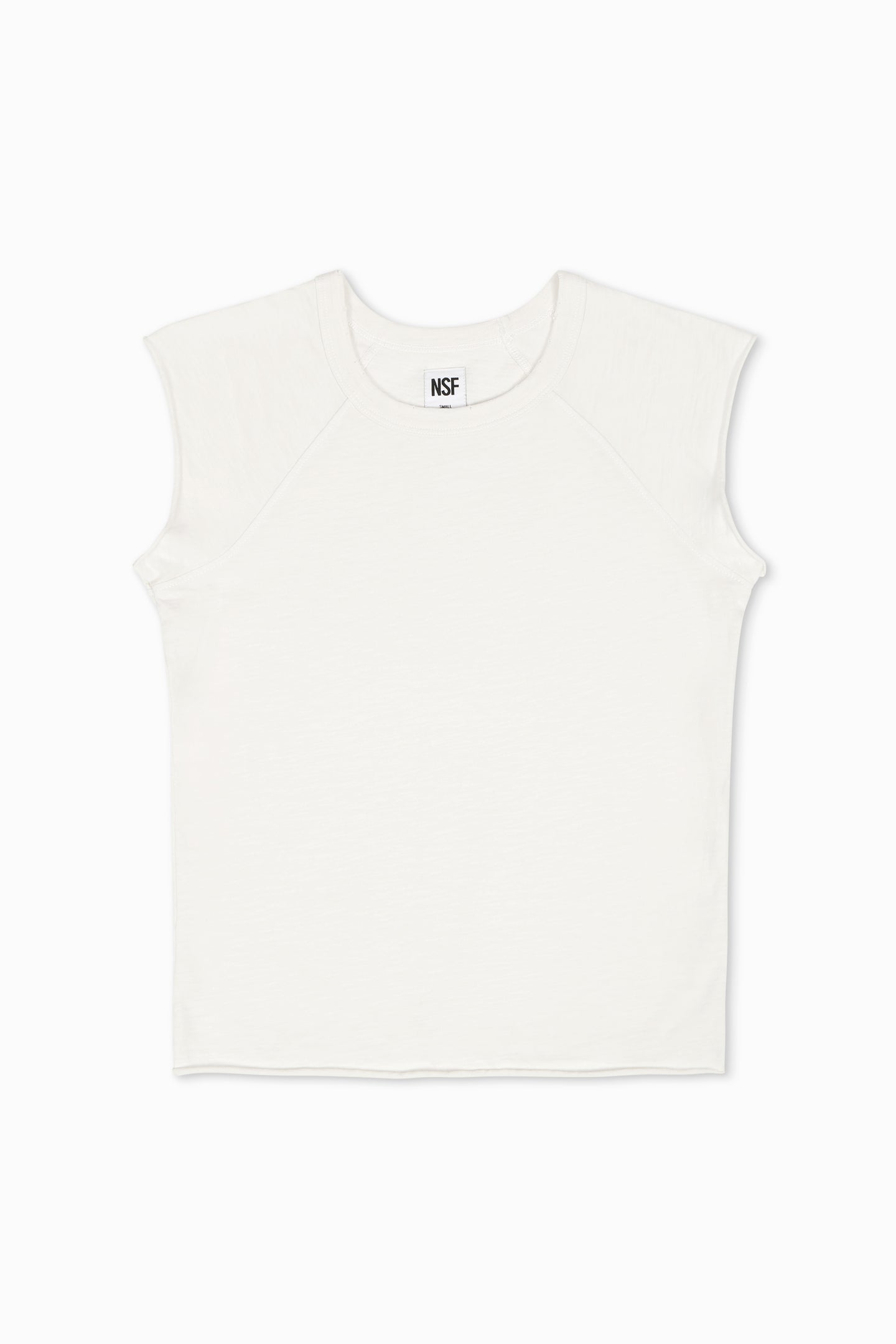 CHLOE FITTED RAGLAN CREW TEE / SOFT WHITE