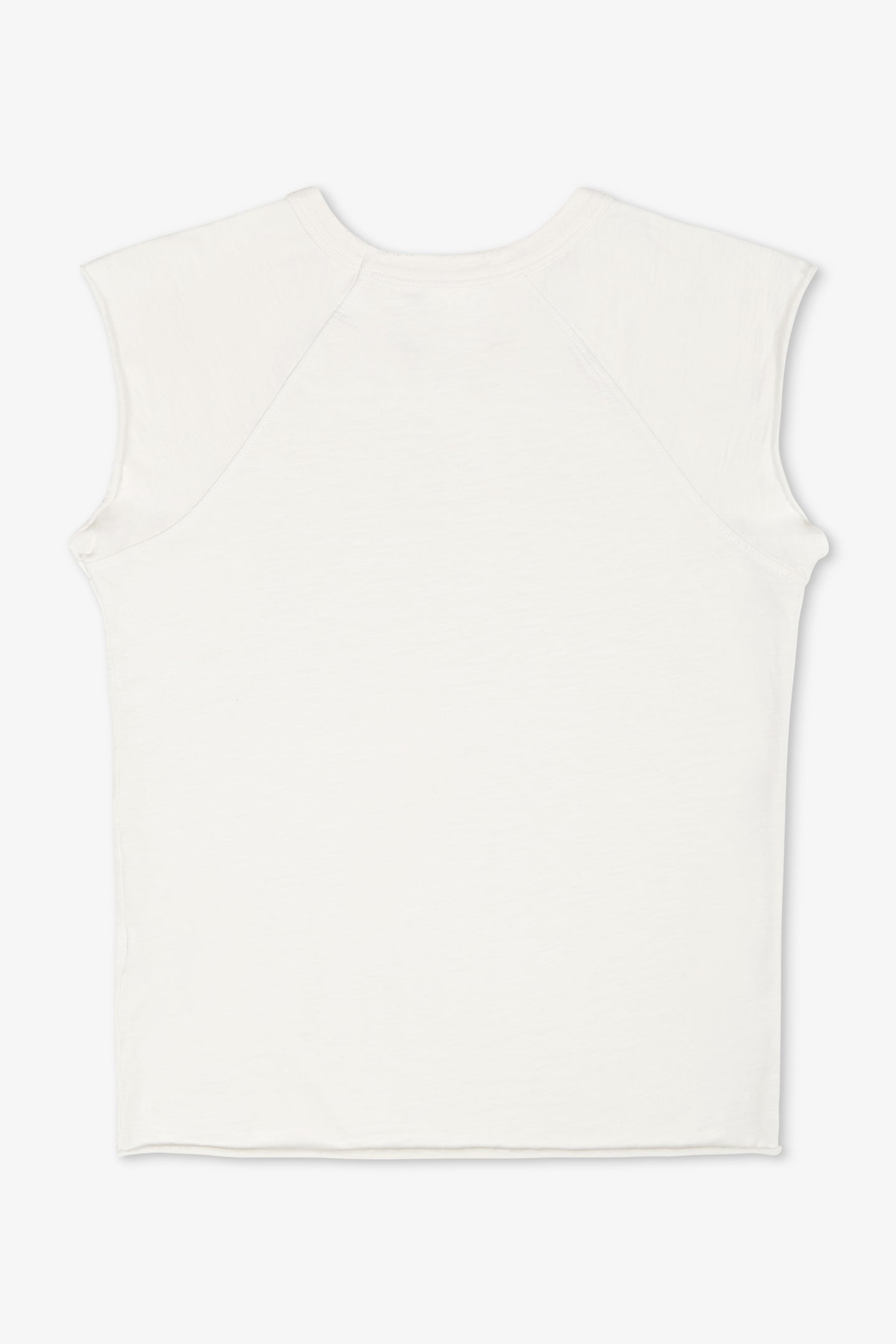 CHLOE FITTED RAGLAN CREW TEE / SOFT WHITE