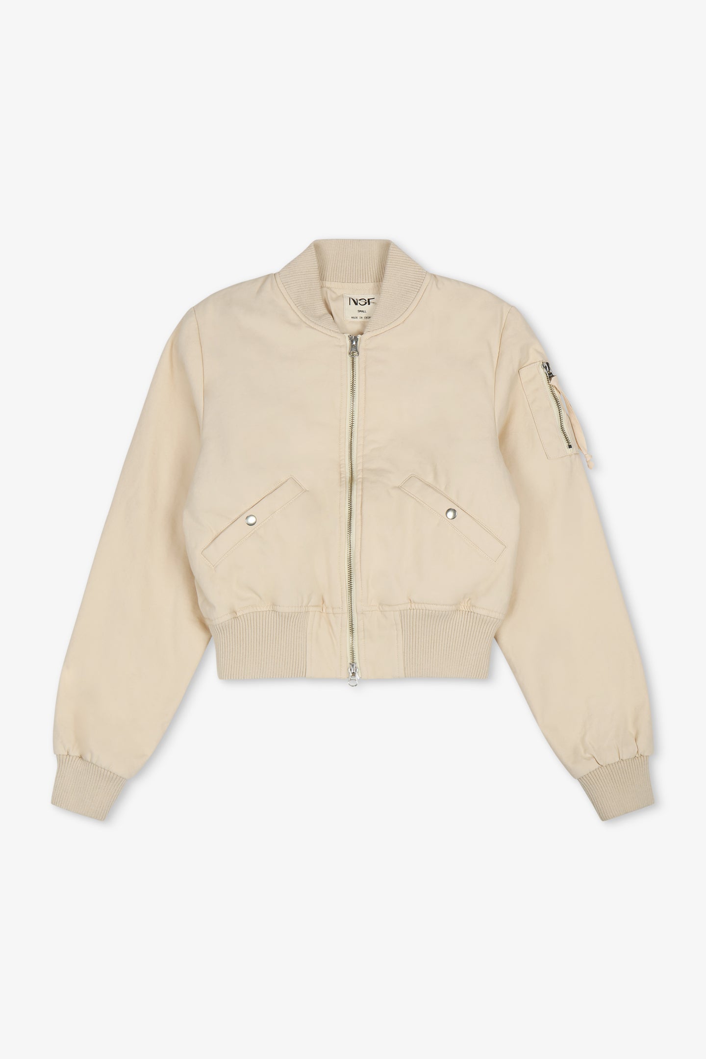 REYES SHRUNKEN QUILTED CANVAS BOMBER / IVORY