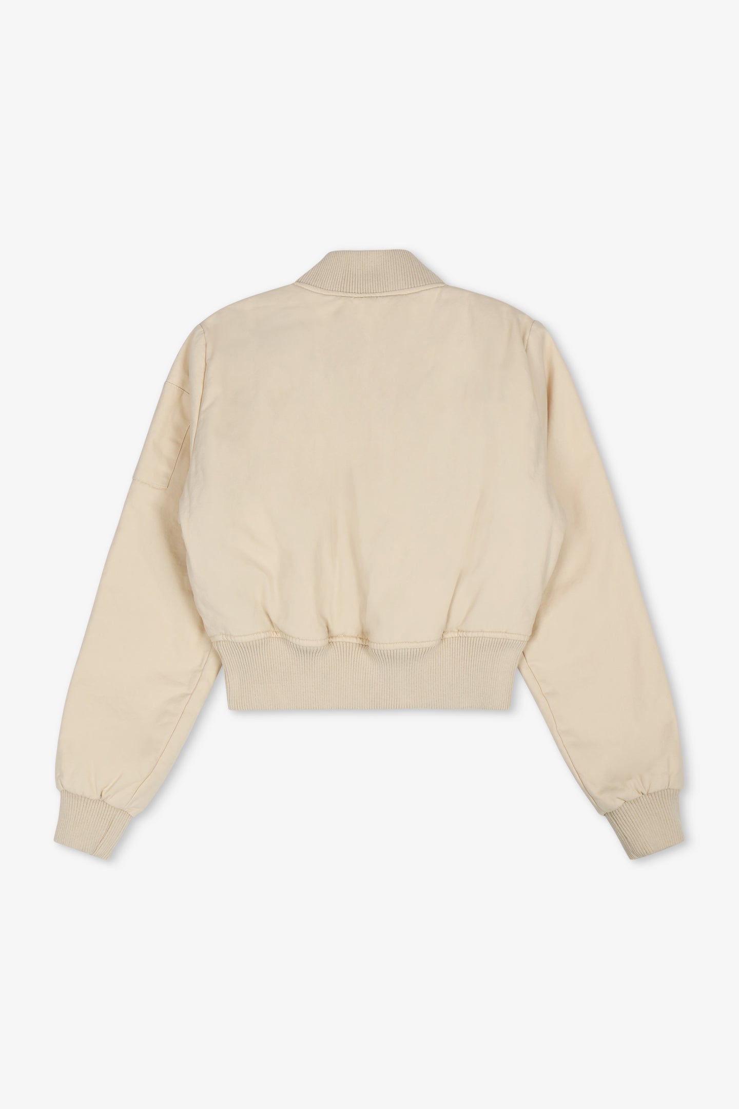 REYES SHRUNKEN QUILTED CANVAS BOMBER / IVORY