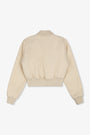 REYES SHRUNKEN QUILTED CANVAS BOMBER / IVORY