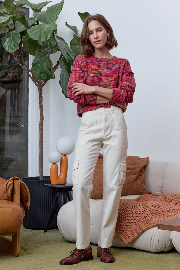 NSF Hawk Straight Leg Twill Cargo Pant - Ivory