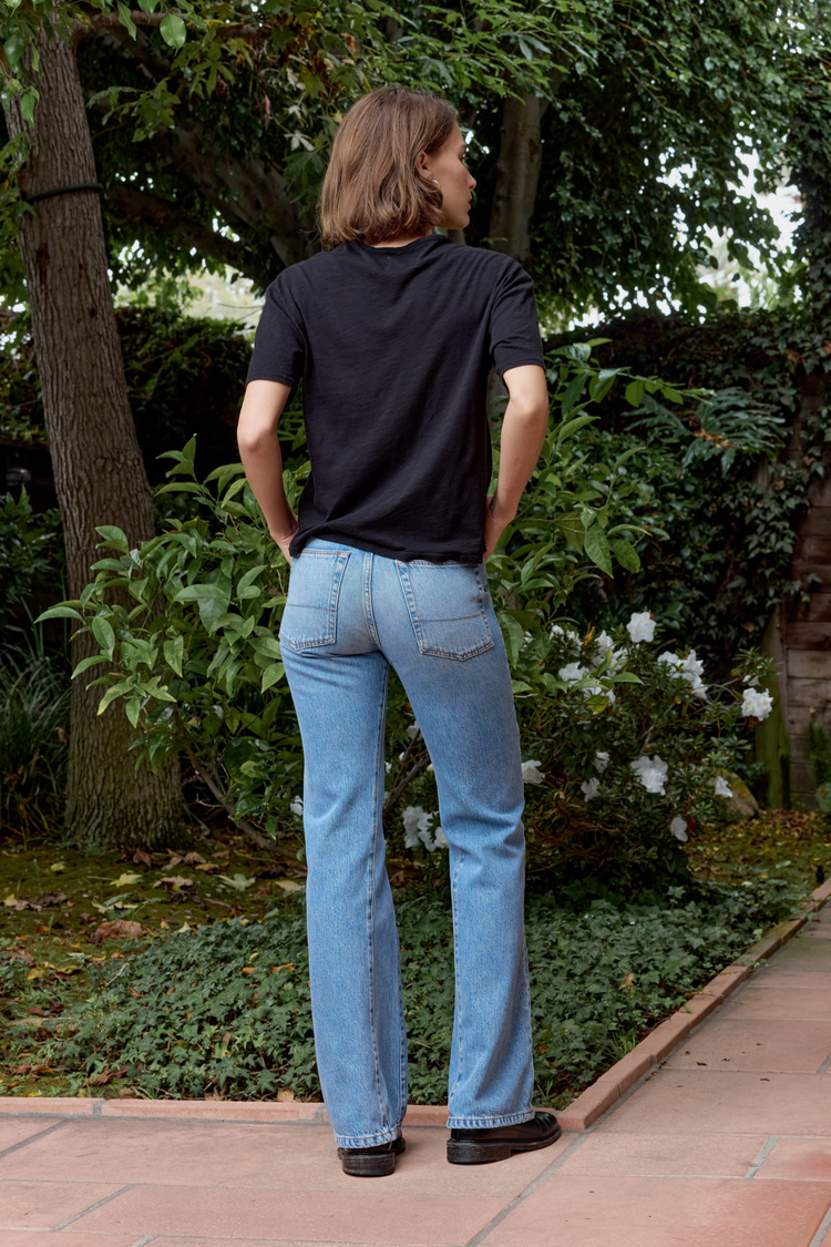 NSF Harper Boxy Slub Jersey Tee / Black