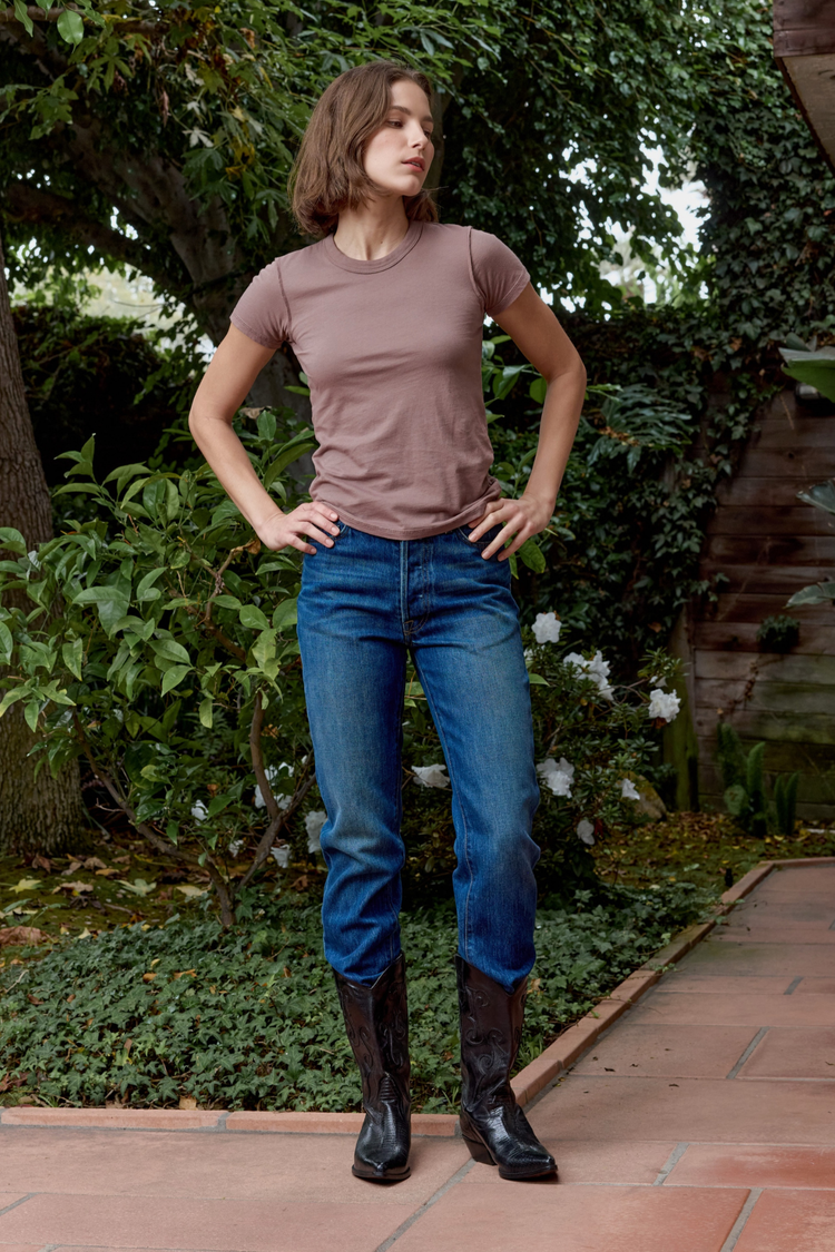 NSF Owen Mid Rise Slim Straight Jean - Rainfall