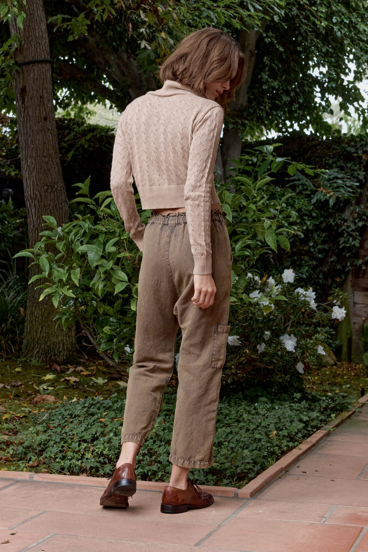 NSF Dame Viscose Blend Crochet Cardigan - Neutral