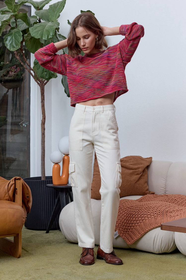 NSF Hawk Straight Leg Twill Cargo Pant - Ivory