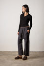 SHAILEY PAPERBAG WAIST PANT / FADED BLACK