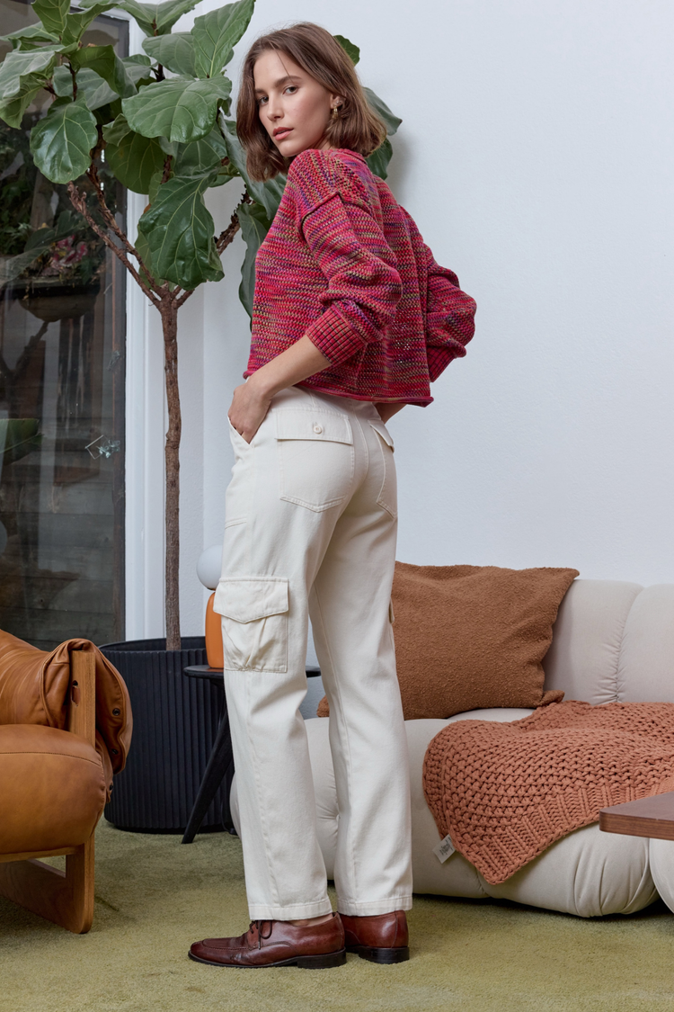 NSF Hawk Straight Leg Twill Cargo Pant - Ivory