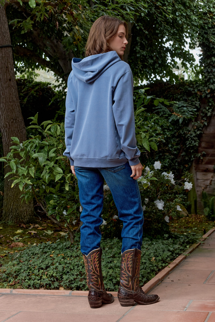 NSF Lincoln Oversized Mini Loop Terry Hoodie - Faded Navy