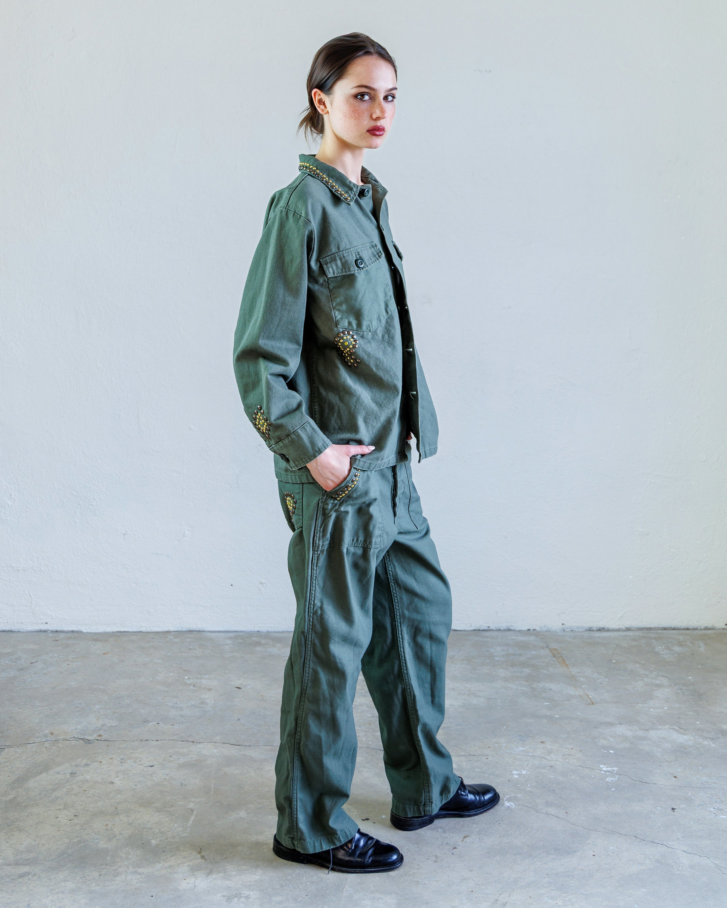Studded Sateen Women's Shirt – Beck Army | NSF Studio – NSF Clothing