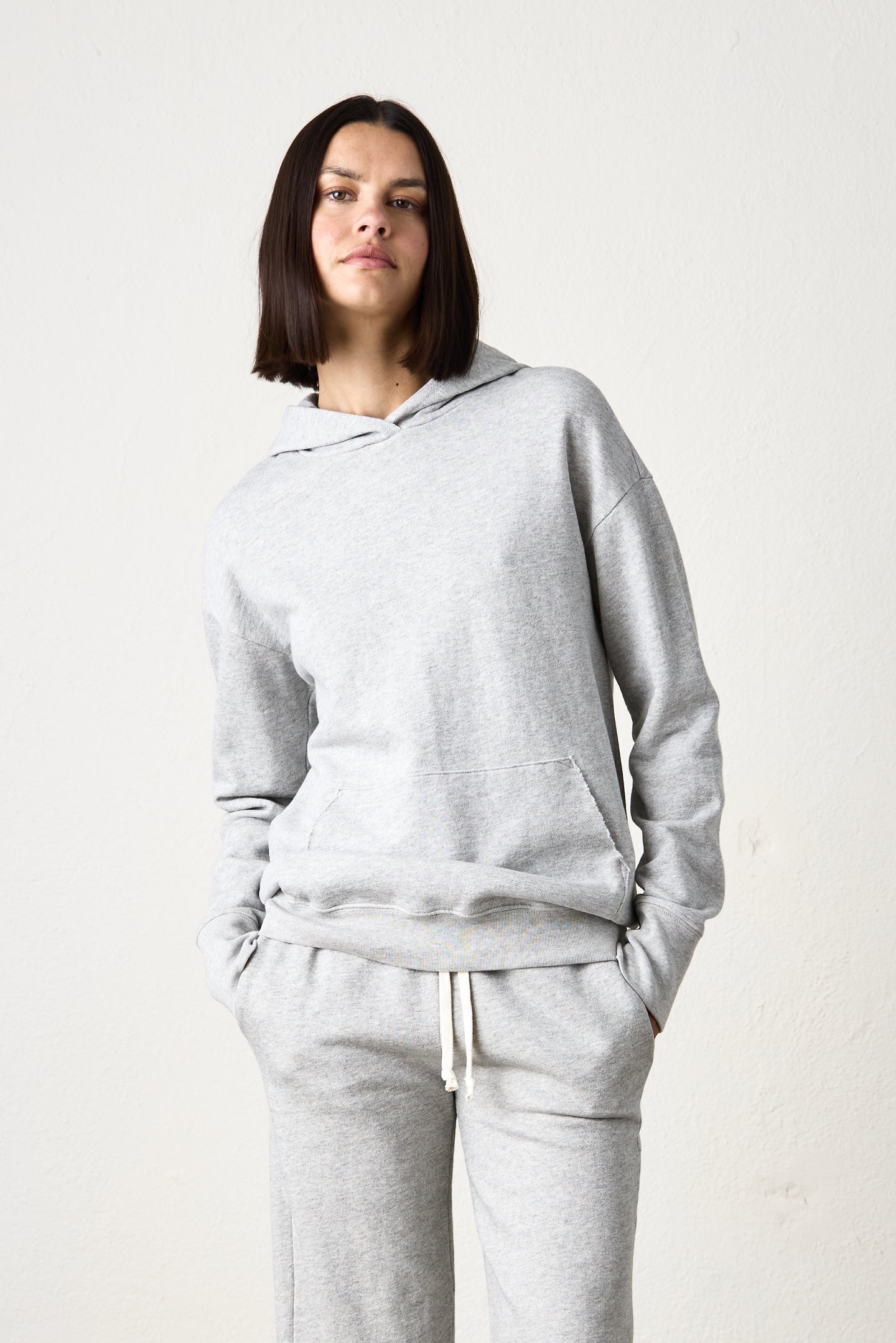 ELLIS FRENCH TERRY HOODY / HEATHER GREY