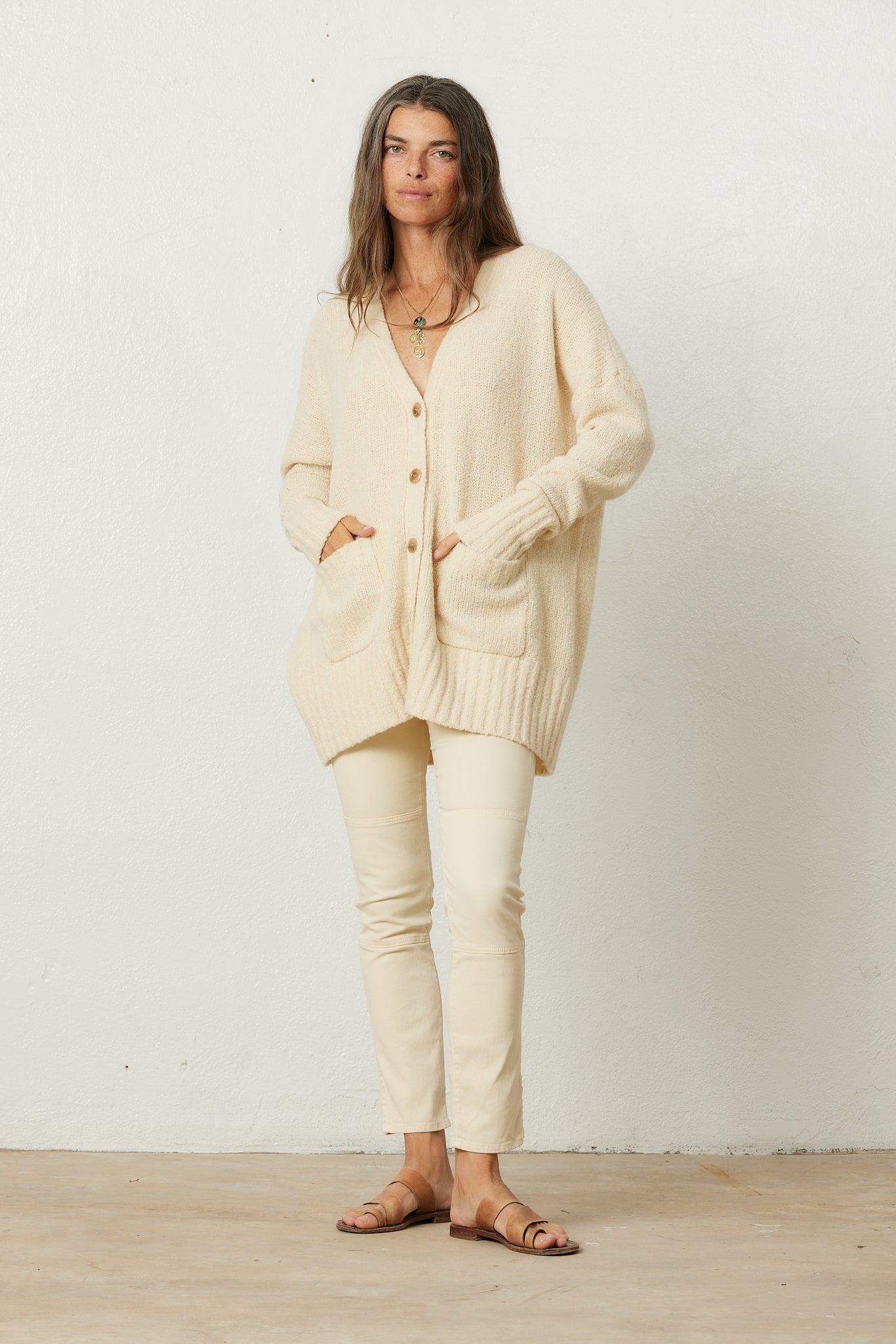 COLLIER OVERSIZED CARDIGAN / NATURAL
