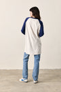 FRANKLIN BASEBALL TEE DRESS / IVORY/NAVY