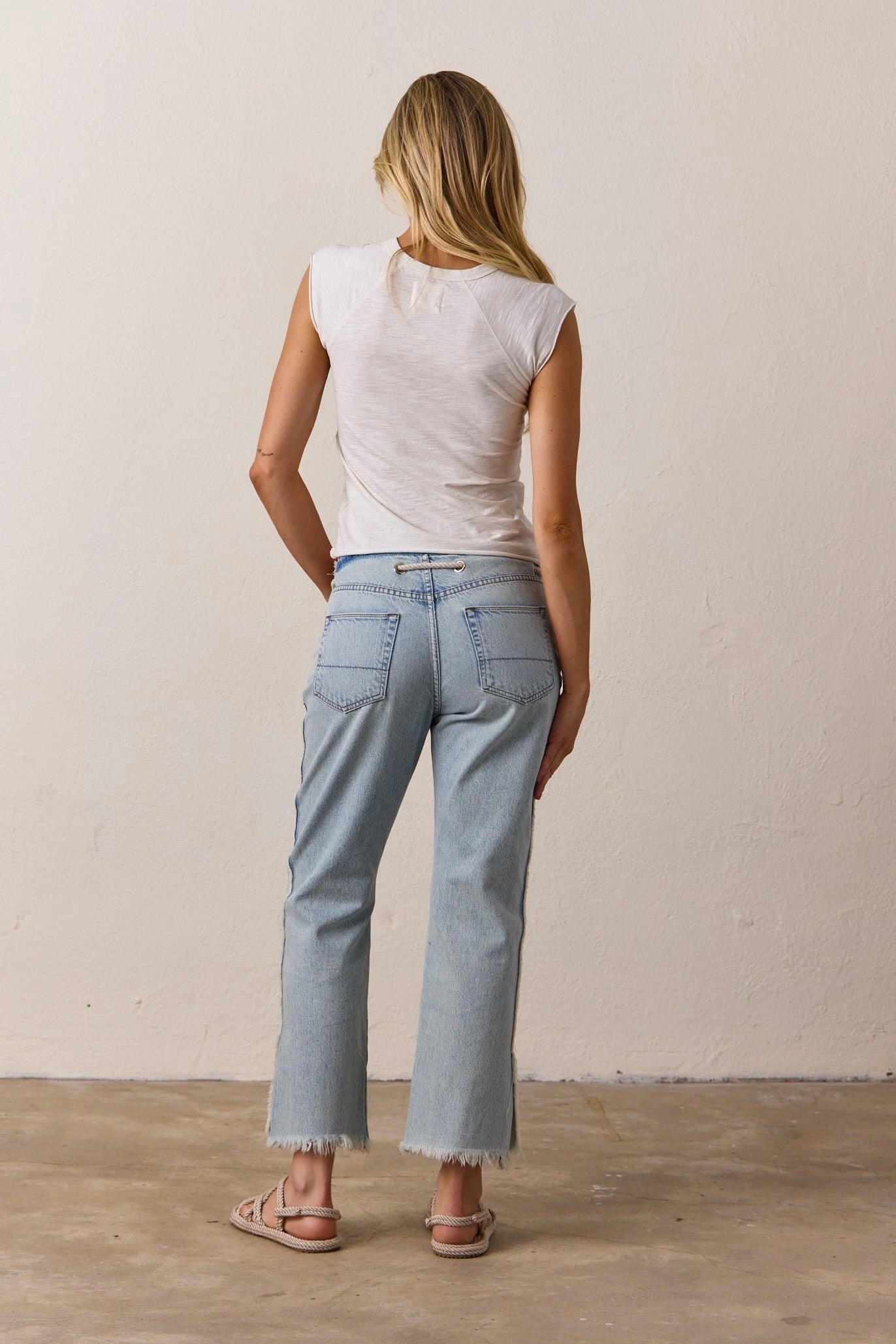 Women's Tee – NSF Chloe Fitted Muscle Tee in Soft White – Cotton