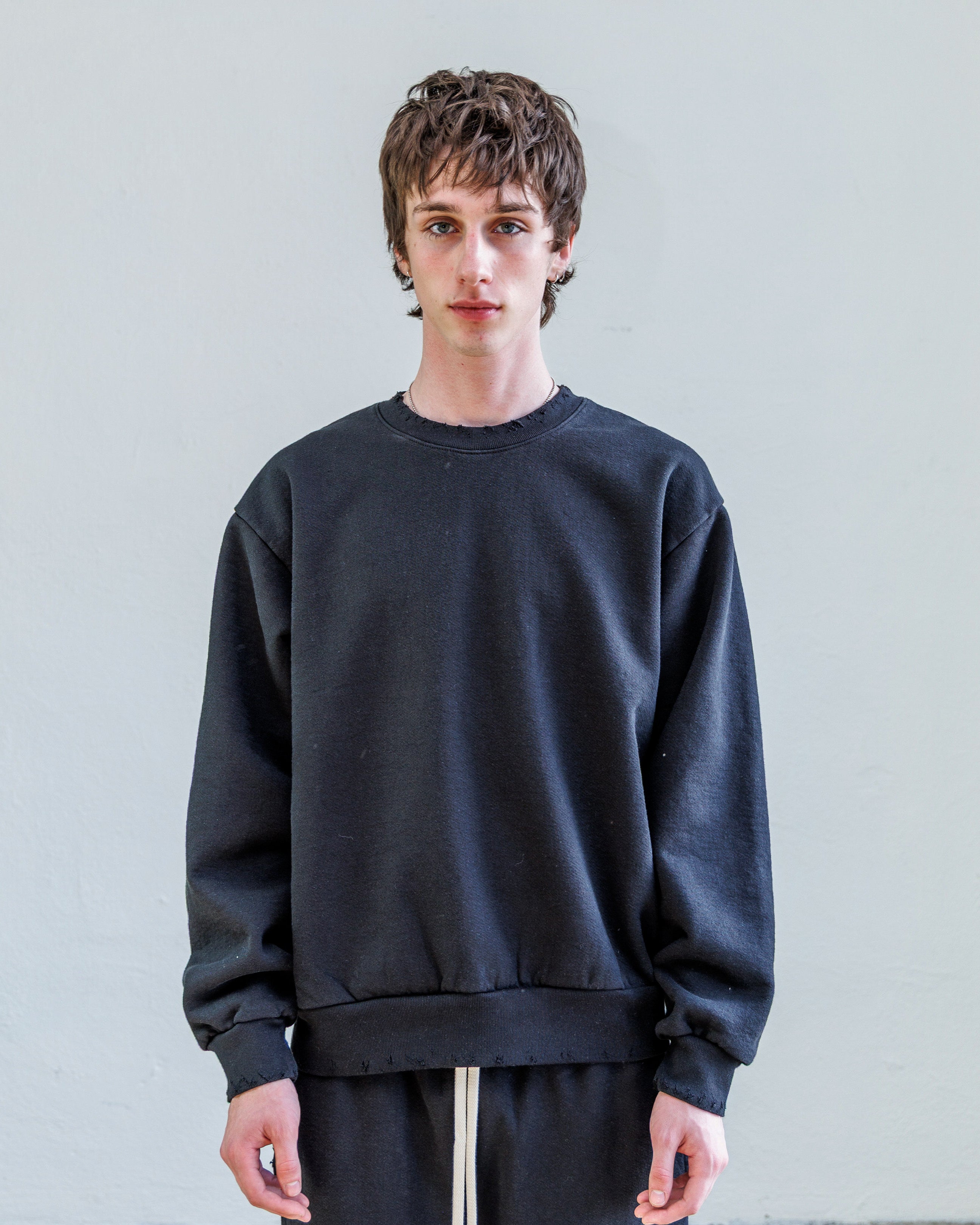 Heavy Vintage Fleece Unisex Sweatshirt - Black | NSF Studio