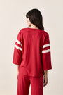 HART FOOTBALL TEE / RED/IVORY