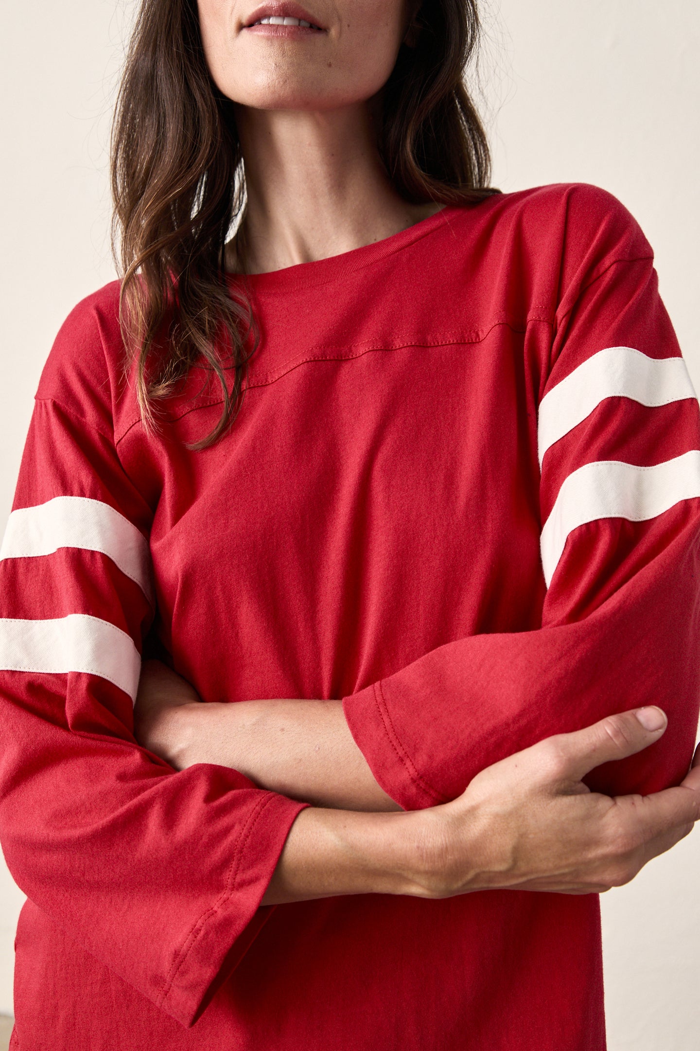 HART FOOTBALL TEE / RED/IVORY