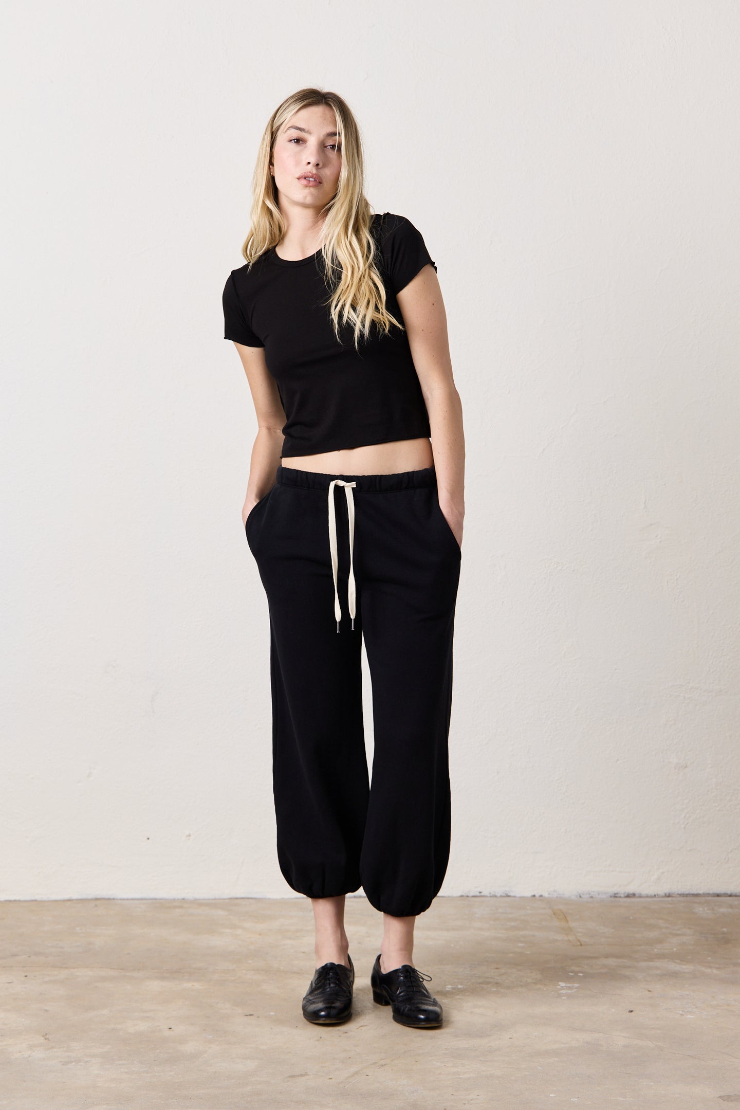 SHANE BILLOW LOOP TERRY SWEATPANT / BLACK