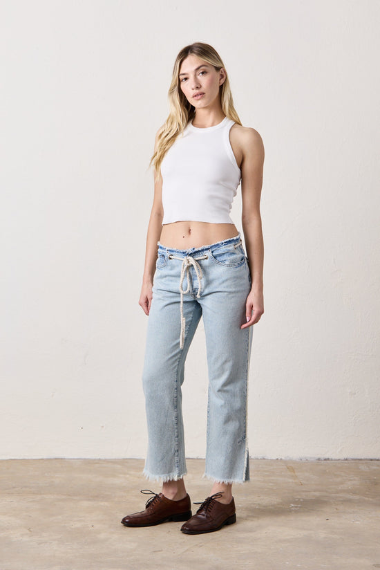 PENNY RELAXED TIE WAIST JEAN / SUNSHINE WASH