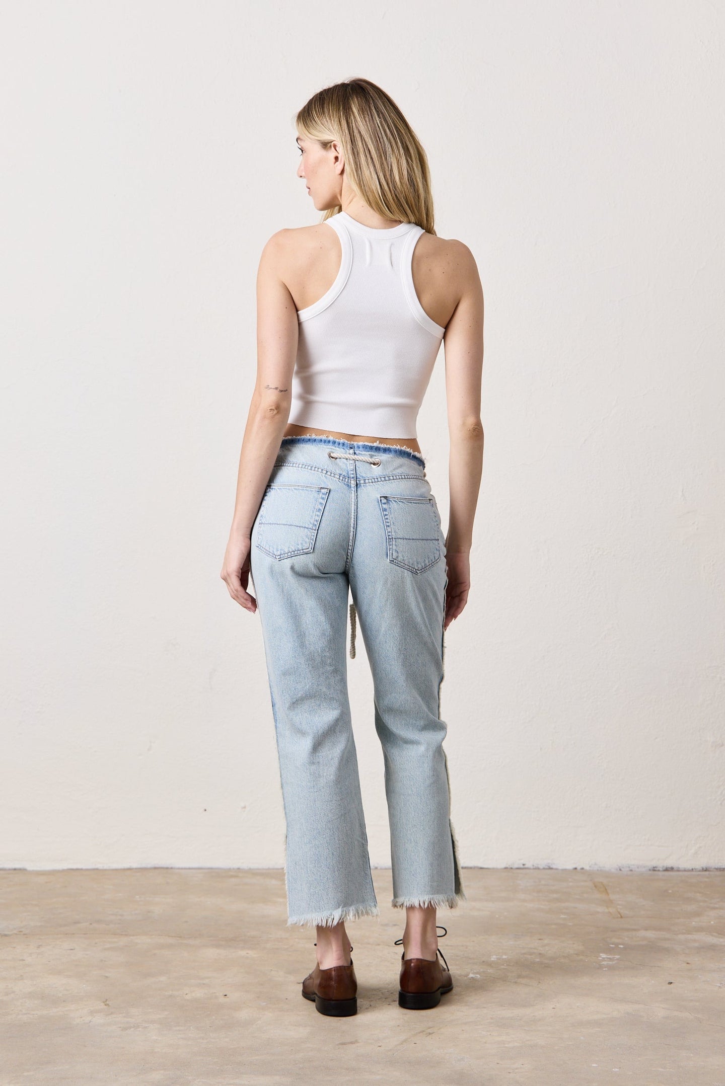 PENNY RELAXED TIE WAIST JEAN / SUNSHINE WASH