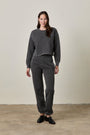 BLAKES RIB WAISTED SWEATPANT / FADED BLACK