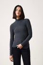 LANI PLUSH FITTED TURTLENECK / BLACK