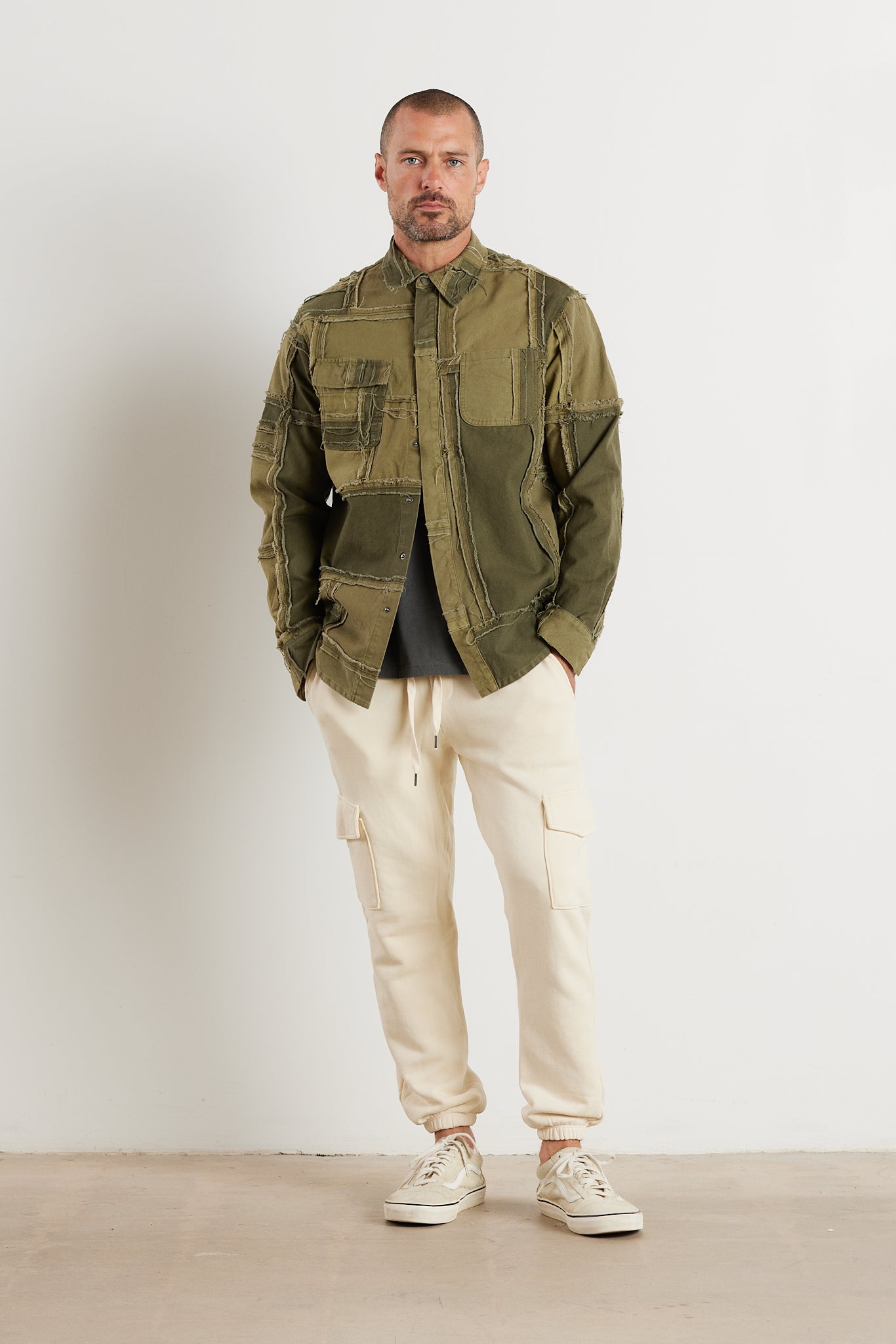 PABLO SHIRT / ARMY PATCHWORK