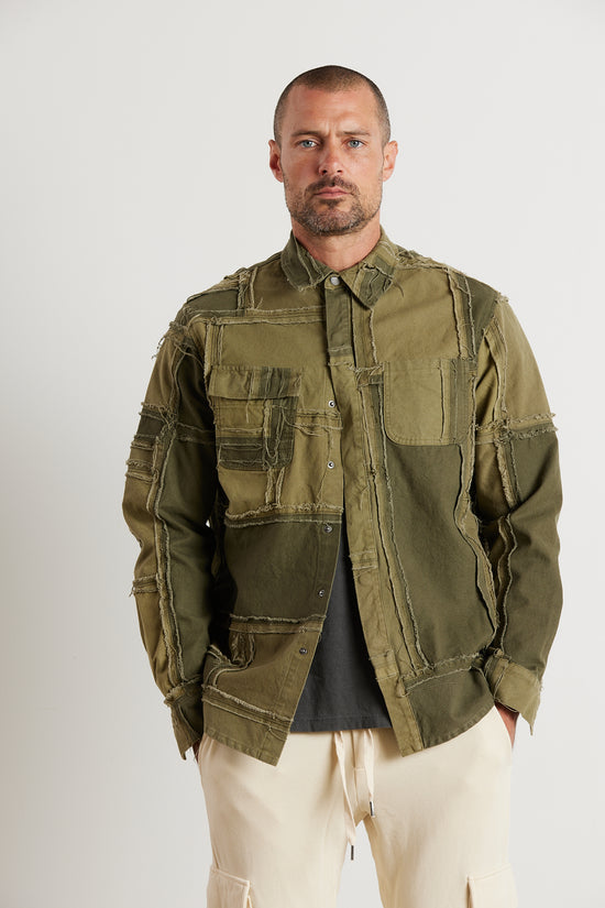 PABLO SHIRT / ARMY PATCHWORK