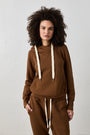LISSE FITTED HOODY / ESPRESSO