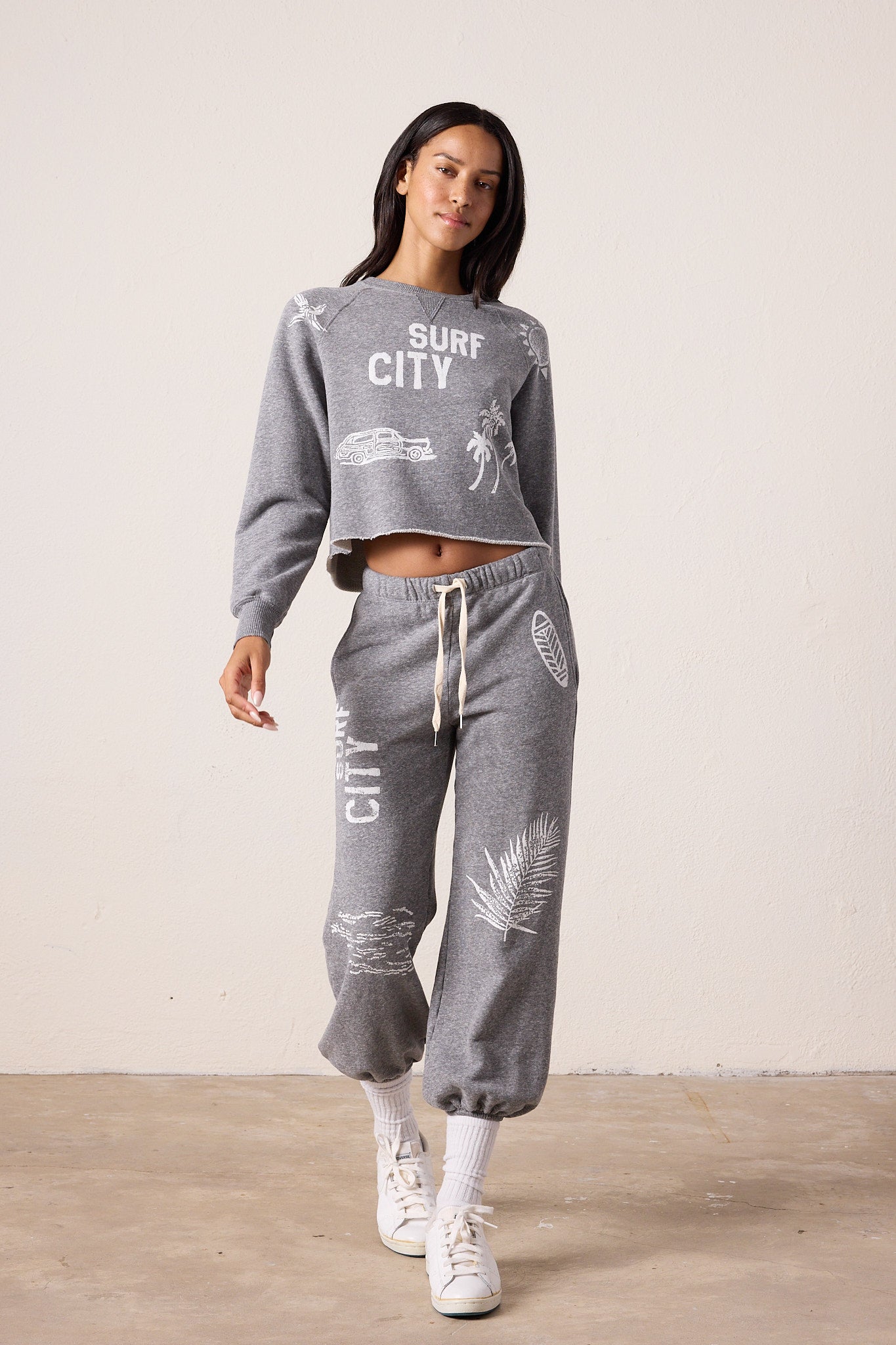 Women's Sweatpants – Shane Surf City Sweats in Melange – NSF