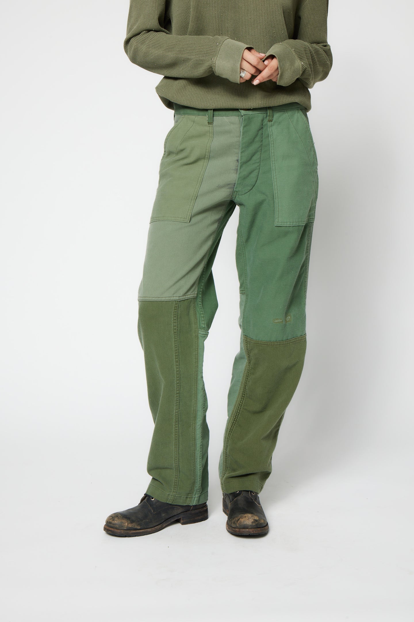 SRPLS MILITARY PATCH BAKER PANT / ARMY PATCHWORK