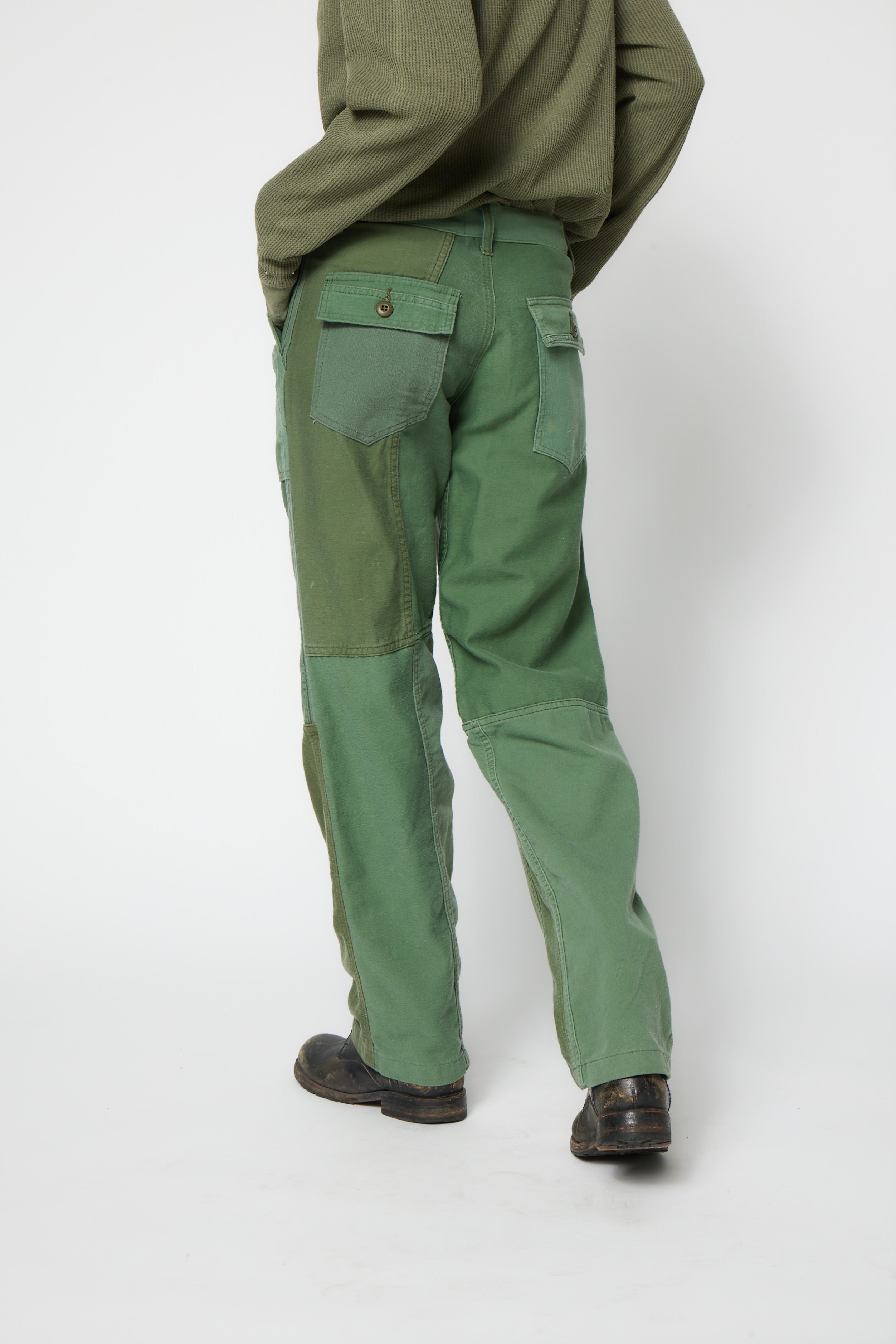 SRPLS MILITARY PATCH BAKER PANT / ARMY PATCHWORK