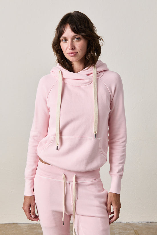 LISSE FITTED PULLOVER HOODY / PINK