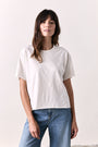 HARPER BOXY SLUB JERSEY TEE / SOFT WHITE