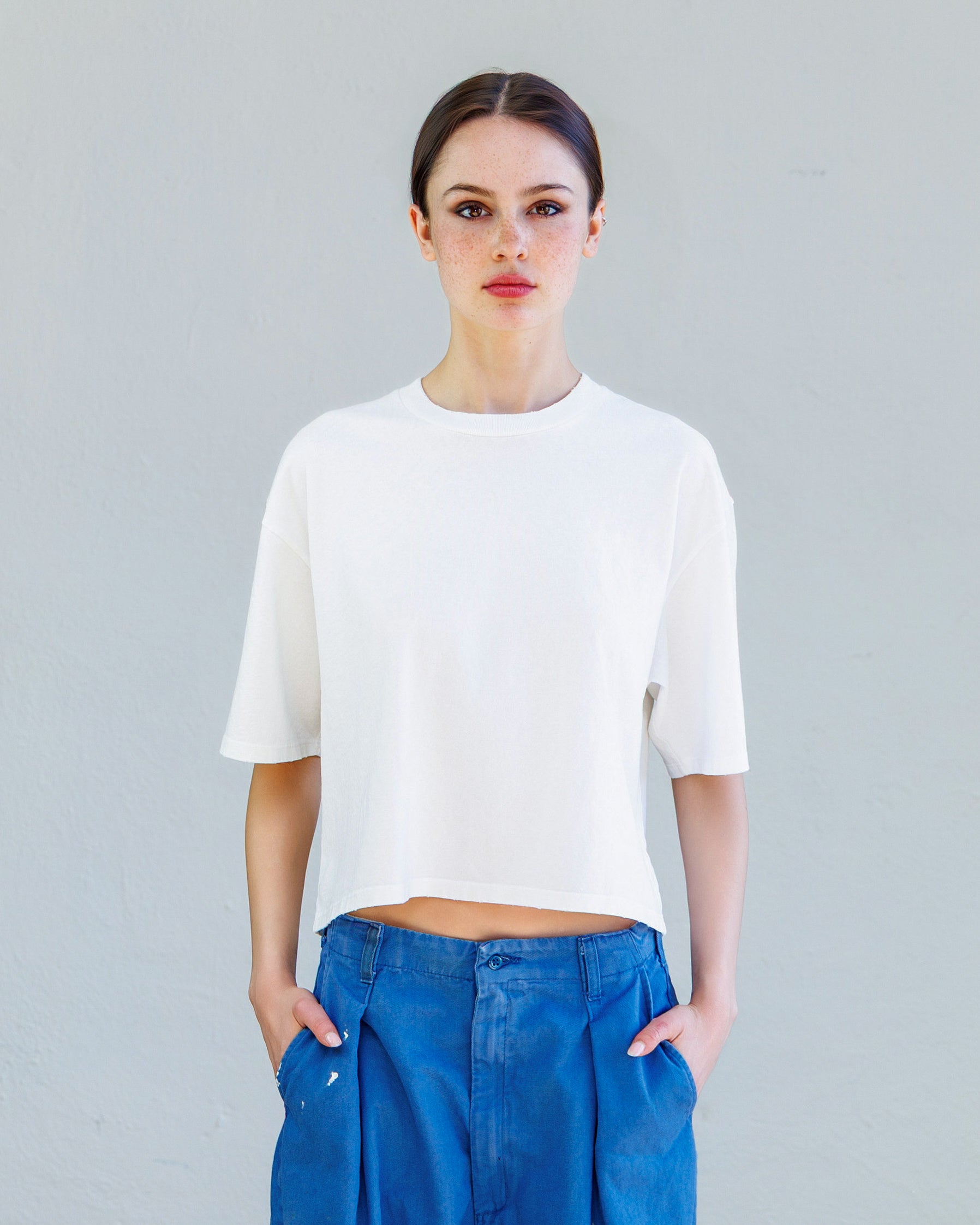 トップス FCRB 26SS PRESS L/S TEE Women's Cropped Cotton Jersey T-Shirt Pearl | NSF Studio – NSF