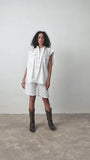 JORDY CUT OFF SHIRT / SOFT WHITE