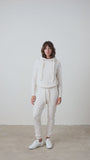 LISSE FITTED PULLOVER HOODY / IVORY