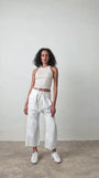 AKARI TIE WAIST PANT / SOFT WHITE