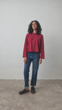 LOFFLER BOXY TEE / DEEP RED