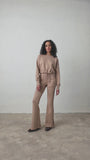 RUSTY SIDE SLIT FLAIR PANTS / BUNGALOW